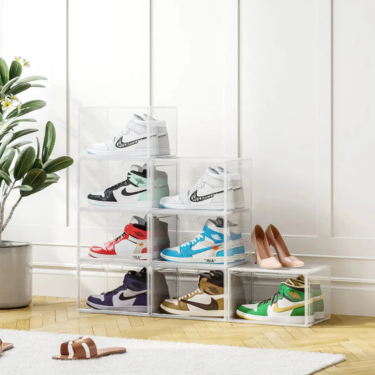 5 Cajas Organizadoras Zapatos Zapatillas Tacones Accesorios Transparente