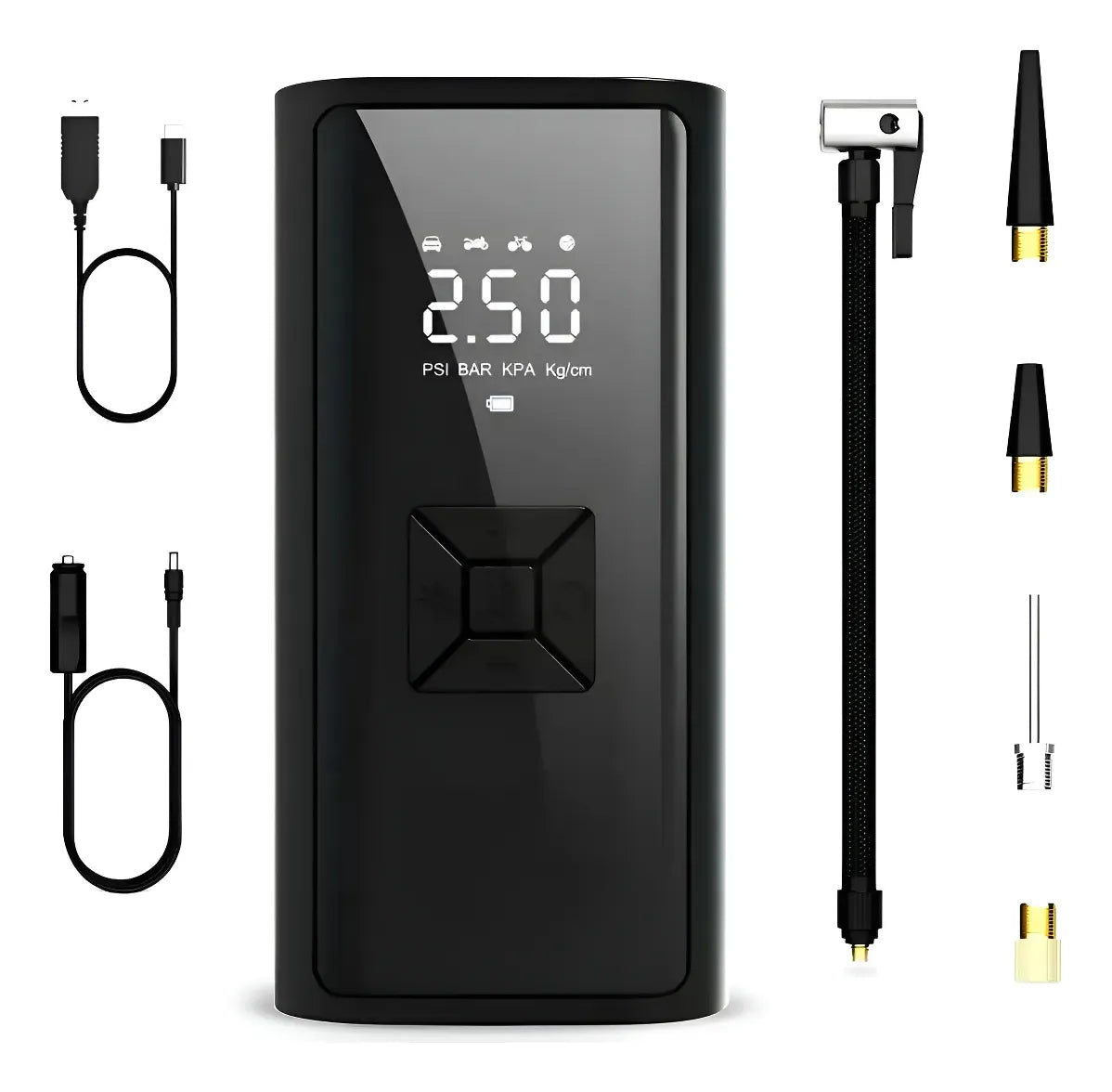 Compresor Inflador Viaje Para Neumáticos Auto Moto Bici