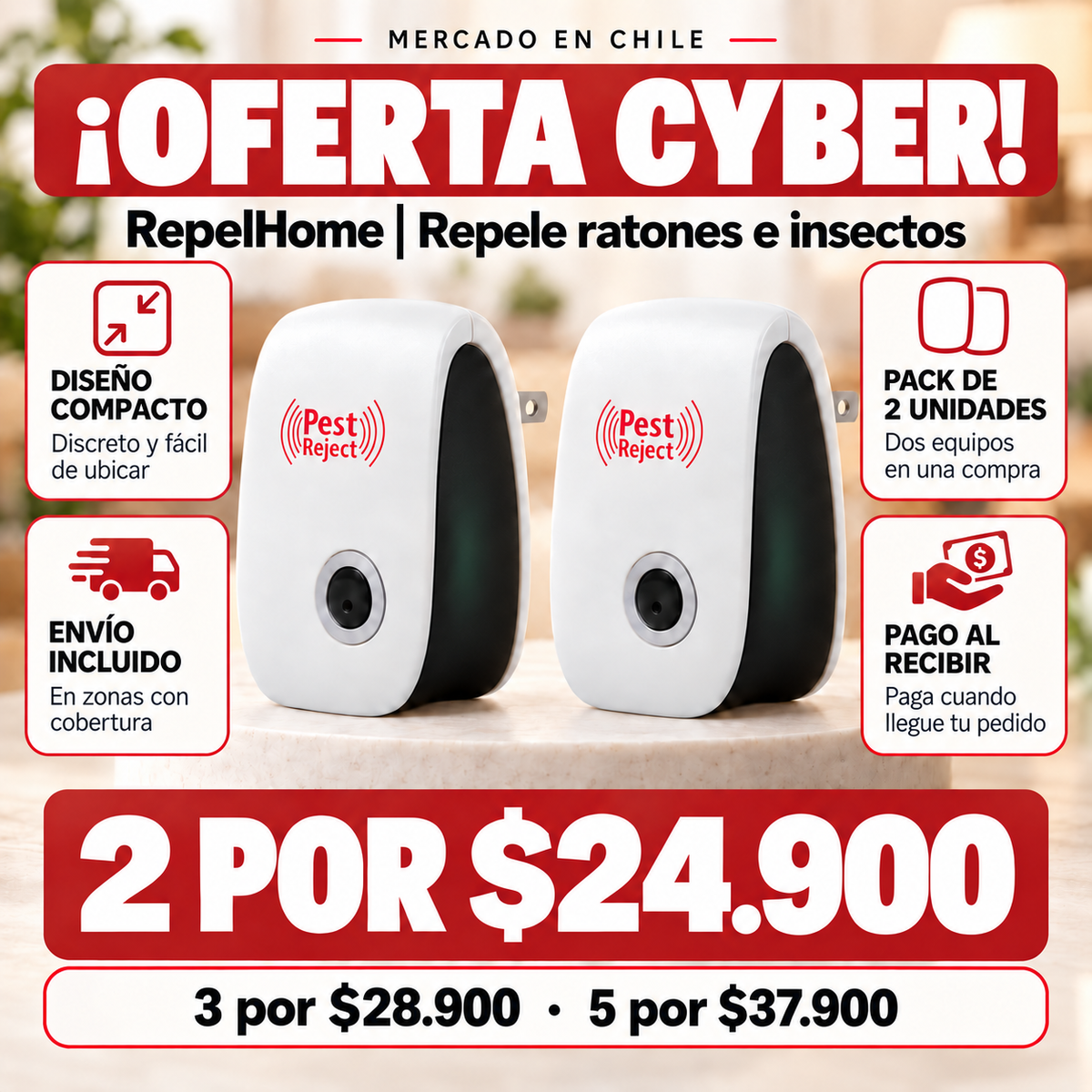 RepelHome | Repelente Supersónico para Ratones