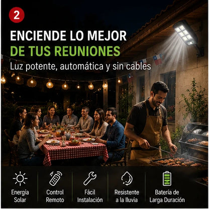 LAMPARA FOCO SOLAR CON CONTROL