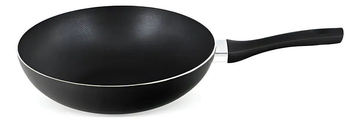 Wok Antiadherente 30 Cm Con Tapa Firenze Taleggio Negro