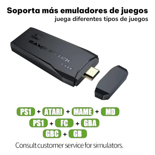 Game Stick 4k Lite Ultra Hd Consola Retro Videojuegos