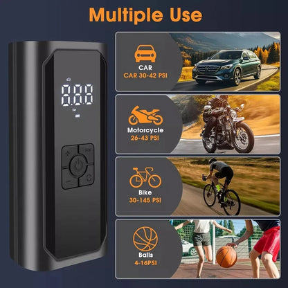 Compresor Inflador Viaje Para Neumáticos Auto Moto Bici