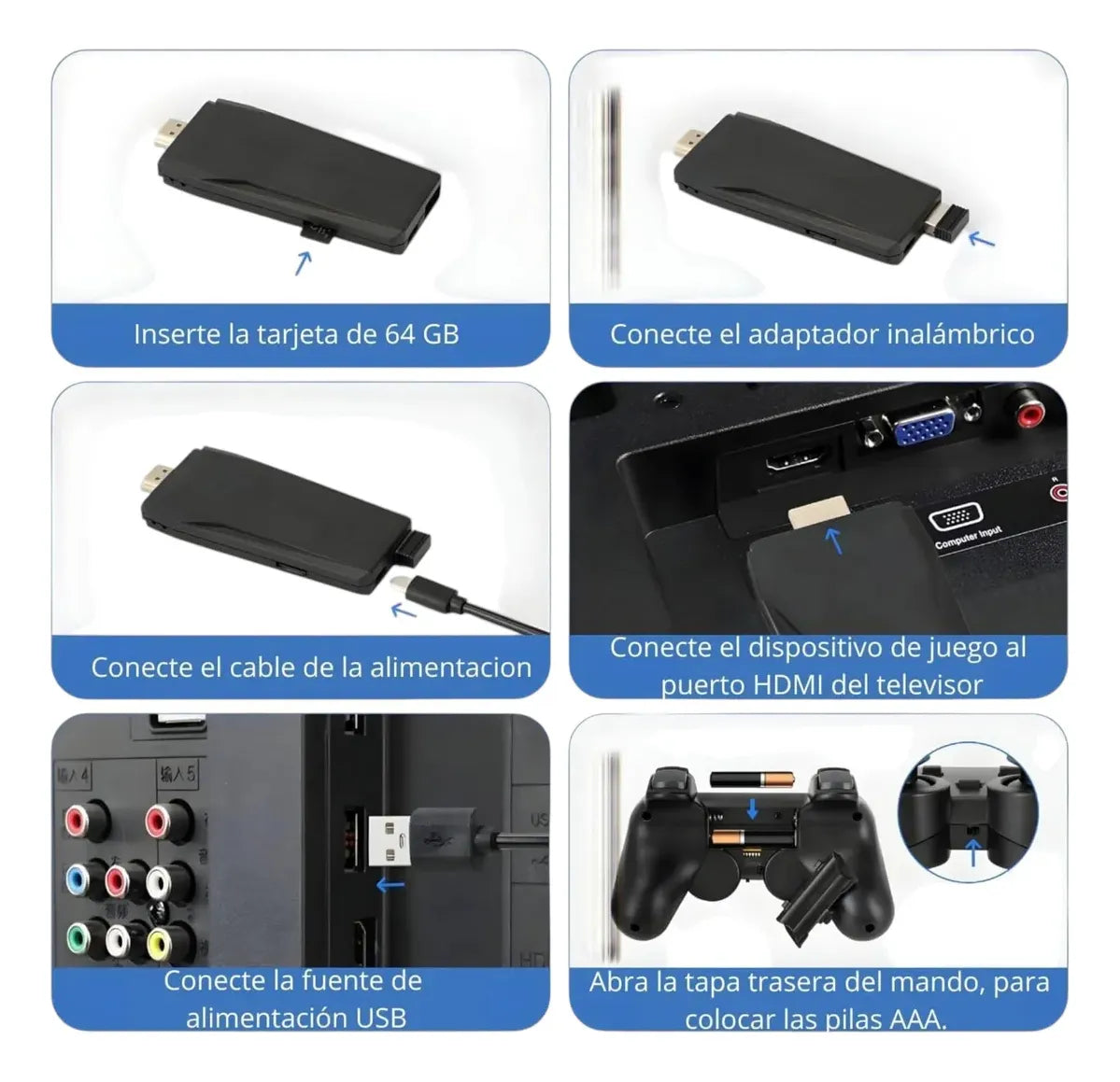 Game Stick 4k Lite Ultra Hd Consola Retro Videojuegos
