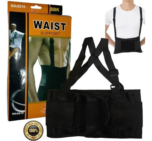 Faja Lumbar Con Tirantes De Cintura Y Espalda