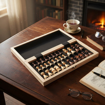 Tablero De Ajedrez Madera 39x39cm Magnético Premium