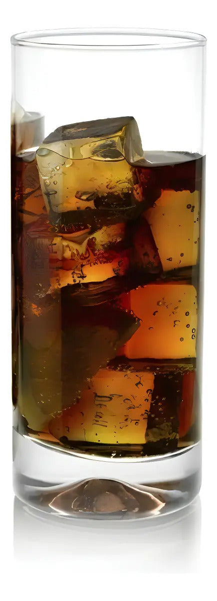 Set 6 Vasos Altos 450ml Manhatan Vidrio Bebidas Trago Largo Transparente