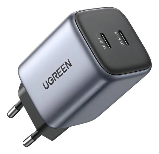 Cargador Ugreen Nexode 45w 2 Puertos Usb C Carga Rapida Negro