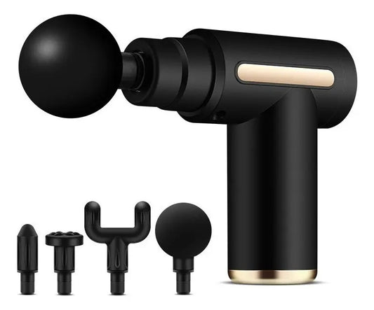 Facial Gun Pistola De Masaje Recargable Masajeador Portatil Negro